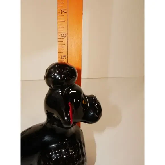Vintage Black Ceramic Poodle Figurine - Picture 13 of 13